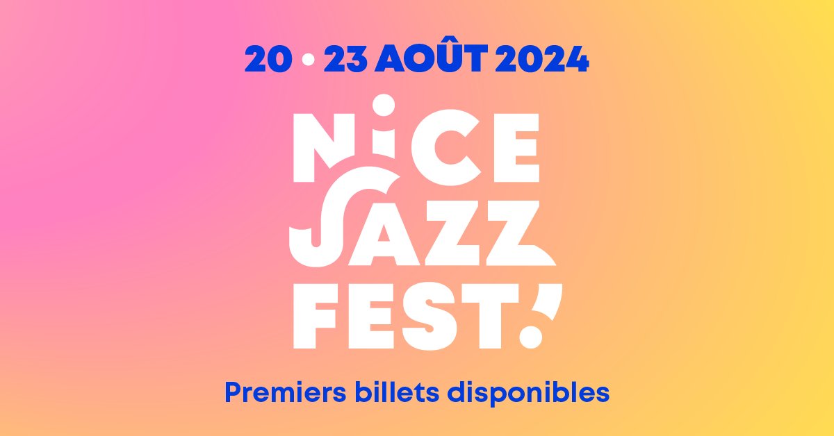 ☀️Save the date ☀️ Nice Jazz Fest, c’est parti ! Rendez-vous les 20,21,22,23 Août. Des concerts 100% live sur 2 scènes concentrant le meilleur du jazz et la plus actuelle des musiques ! Premières places disponibles 👇🏼 nicejazzfest.fr #NJF24