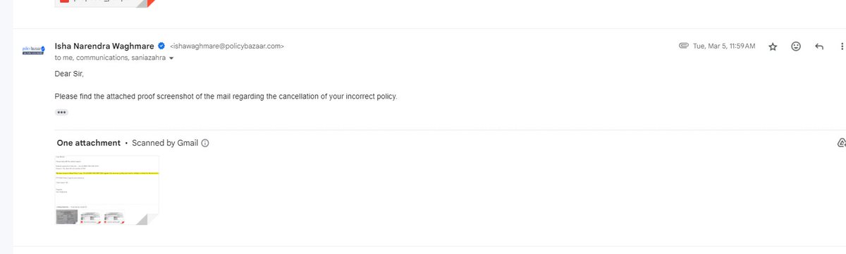 krunaldhakate's tweet photo. @policybazaar @PBHelpDesk It has been more than a m onth since I had cancelled my policy on the insistance of your Agent Ms. Isha Waghmare as she promised me that after cancellation I will get my refund within 20 days. I am yet to get any refund. https://t.co/lbHPPKPz8f