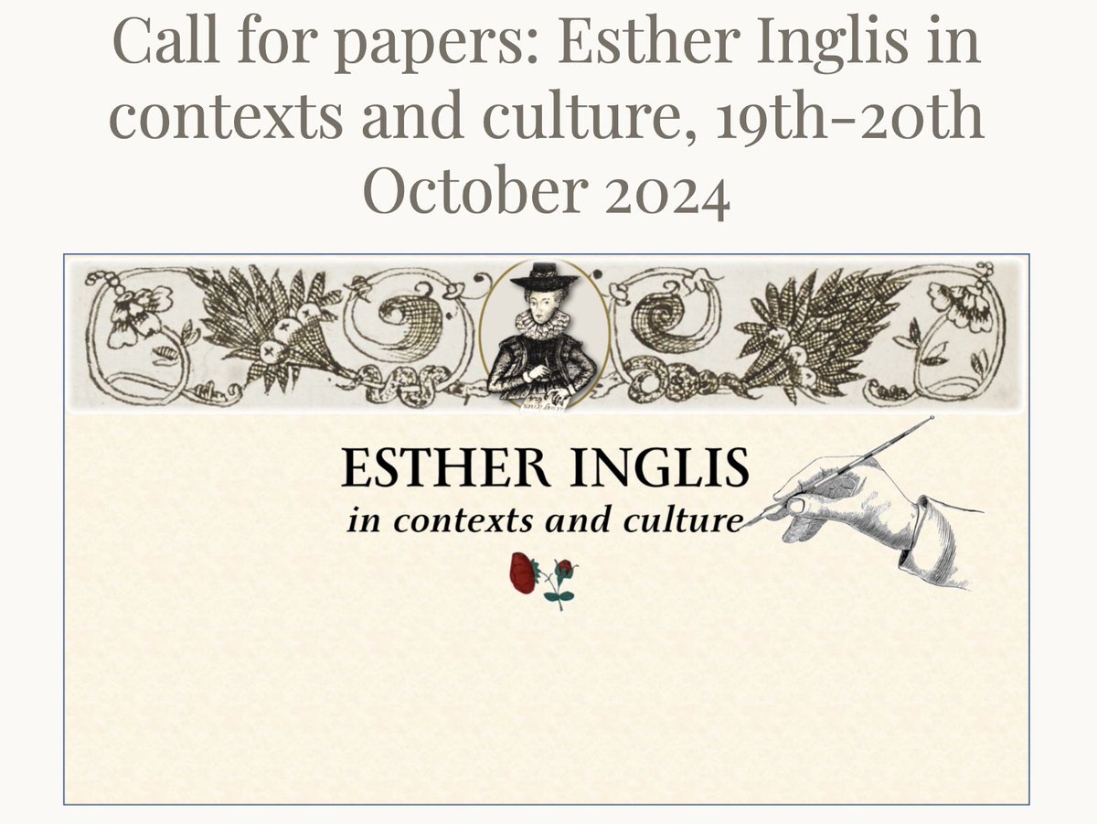 Submissions due by May 31 for this Symposium at the University of Edinburgh in October 2024. ow.ly/YCH450Rcrs0 #RenTwitter #earlymodern @EdinburghUni