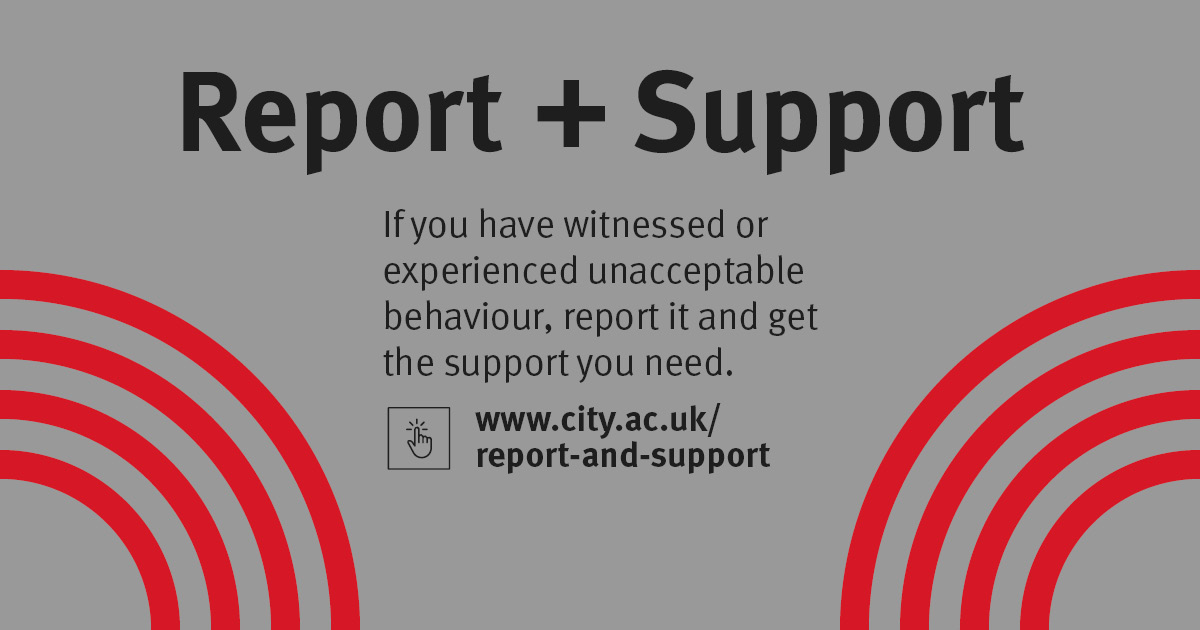 City has launched our new Report + Support platform 💻 The refreshed platform allows you to report incidents of any unacceptable behaviour. All reports are confidential 👤 Find out more ➡️ ow.ly/WJt450ReTrs