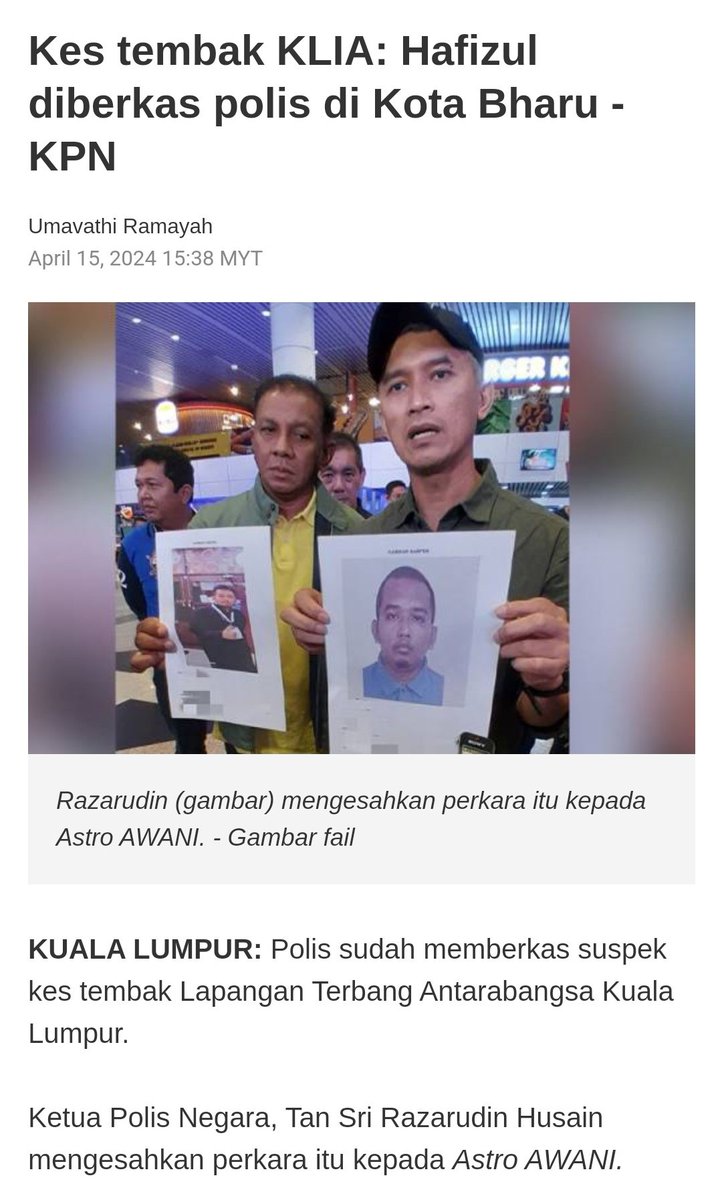 Benda baik, kita sokong. Tahniah @PDRMsia berjaya berkas suspek 👏 astroawani.com/berita-malaysi…