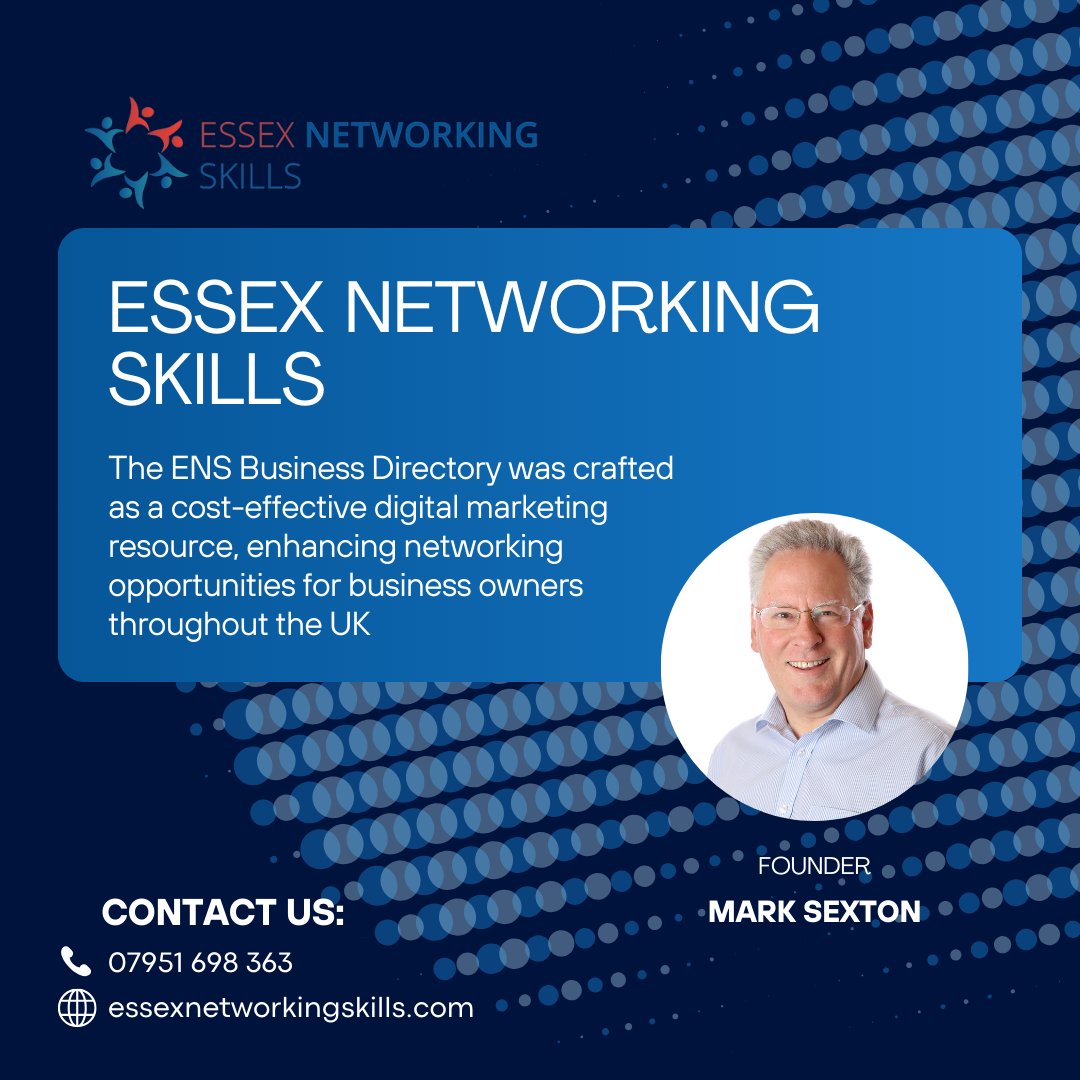 Unlock growth with the ENS Business Directory – a cost-effective digital marketing resource, elevating networking opportunities for business owners nationwide 🚀

📞07951 698 363

#ENSDirectory #DigitalMarketing #Essexnetworkingskills #businessinessex #businessesinsuffolk #ENS
