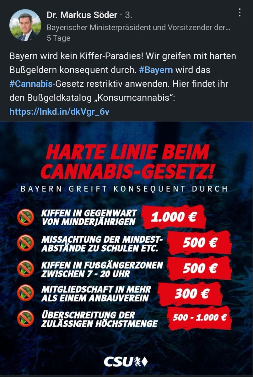 'Bayern wird kein Kiffer-Paradies ' - Ich freue mich schon auf Fälle aus dem Bereich, in denen ich die Gerichte an ihre Unabhängigkeit von der Regierung erinnern kann.  #btmg #cannabis !