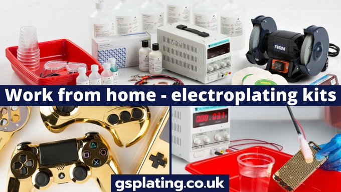 We're often asked if our kits can be used at home. Yes! We have a range of electroplating kits suitable for hobbyists & home businesses. Plate a range of surfaces with ease including mon-metals such as plastic gsplating.co.uk #MHHSBD #WorkFromHome #MondayMotivation