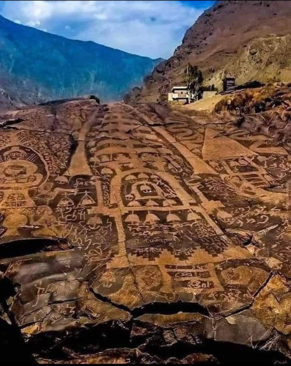 High in the Indus Valley of Pakistan are some of the most intricate and diverse petroglyphs on earth. These are the ancient Shatial glyphs on the Karakoram Highway in the Gilgit-Baltistan region. Dating from the Stone Age to the birth of Islam, the glyphs cover rocks and boulders