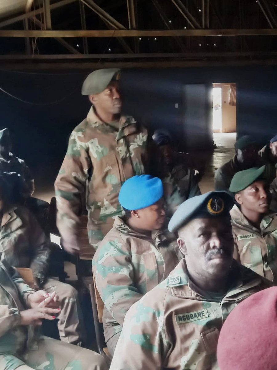 SANDF_ZA's tweet photo. READ || Visitation and Communication || Joint Tactical Headquarters North West.
https://t.co/MBE1TlKFZT
Information by Captain Zwelethu Nkabinde and Photographs by Lieutenant Mdumiseni Caiphus Madlala.
#SANDF
#JointOperationDivision https://t.co/IzpH9q7S9J