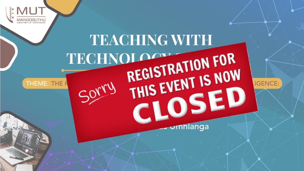 📢Announcement!!📢
Registration for the Teaching with Technology Summit is officially closed. A huge thank you to everyone who registered. We look forward to hosting you!

#twtsummit2024 #AI #HigherEd