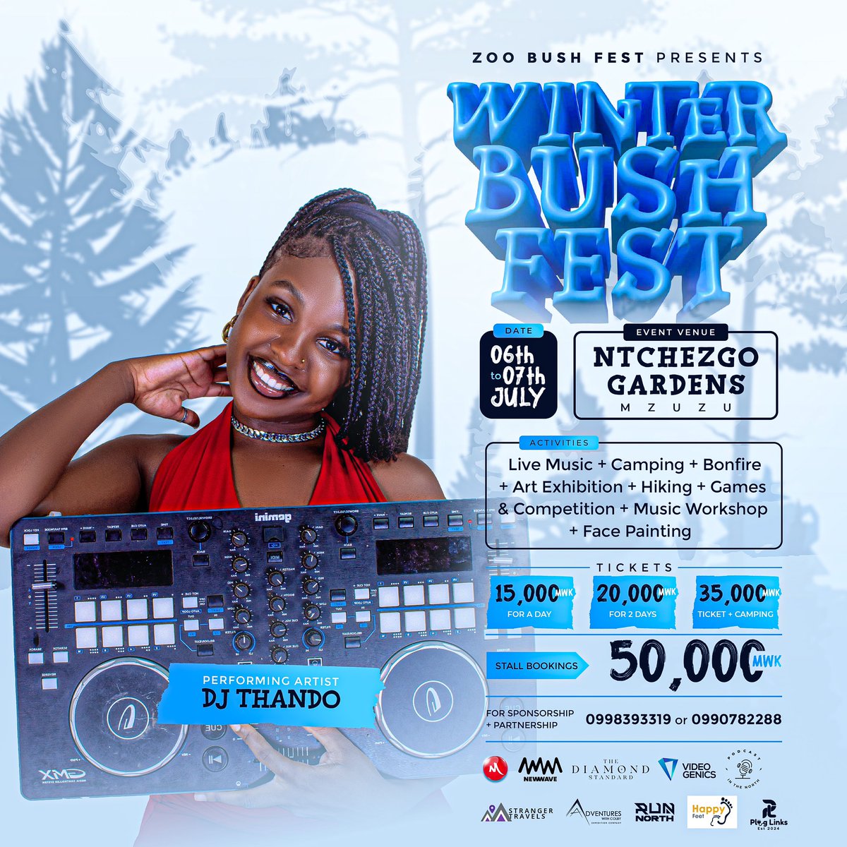 ZooBushFest2024's tweet photo. Joining us on the performing list at Winter Bush Fest, is the female   spin master "DJ Thando" . Tickets available from 1st May

#2024Edition 
#WinterBushFest https://t.co/fvCsUnhGPn