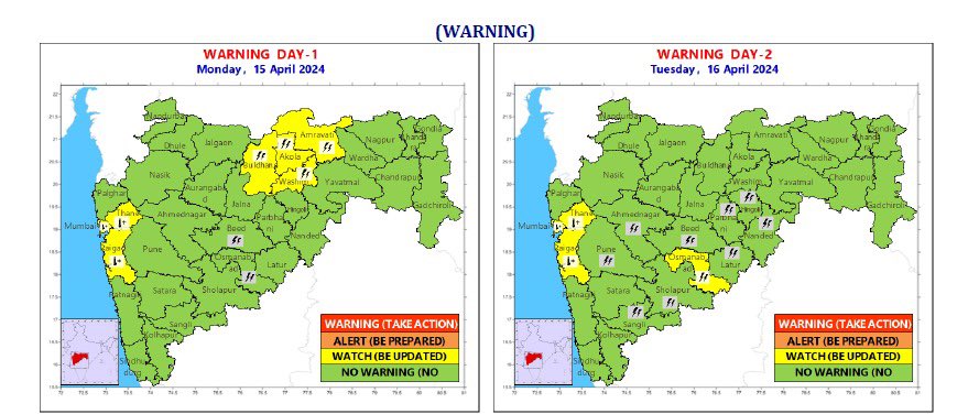 Just In I IMD has issued a heat wave warning for Mumbai, Raigad and Thane. Temperatures are set to reach 36°C-38°C today and tomorrow.