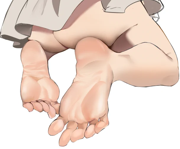 足裏を初めてしっかり描いている 
