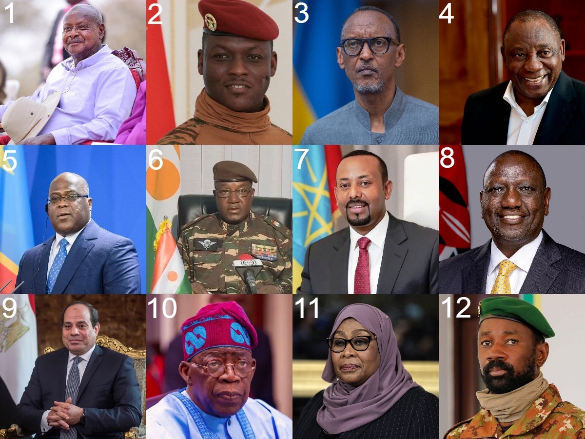 AfricanHub_'s tweet photo. Between the 12 African Presidents below, who is the Best 👇🏽 https://t.co/uVRbycn8qg