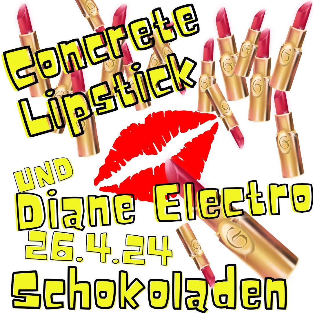 PunkfilmfestBER's tweet photo. #SchokoladenBerlin #music #punk #garage #garagepunk #punkrock #berlinpunk #party #livemusic #konzert #konzi #noafd #show #punkshow #concretelipstick #dianeelectro #b2604 #Schokoladen #tickets from Tickettoaster #presale https://t.co/4SAkvIBQrW