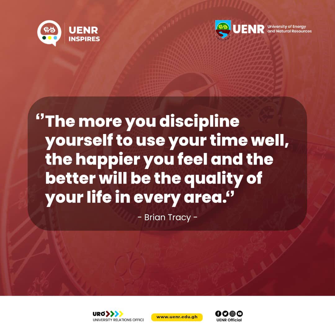 Time is the currency of discipline, spend it wisely. #Uenr #UenrIsHome #UenrInspires