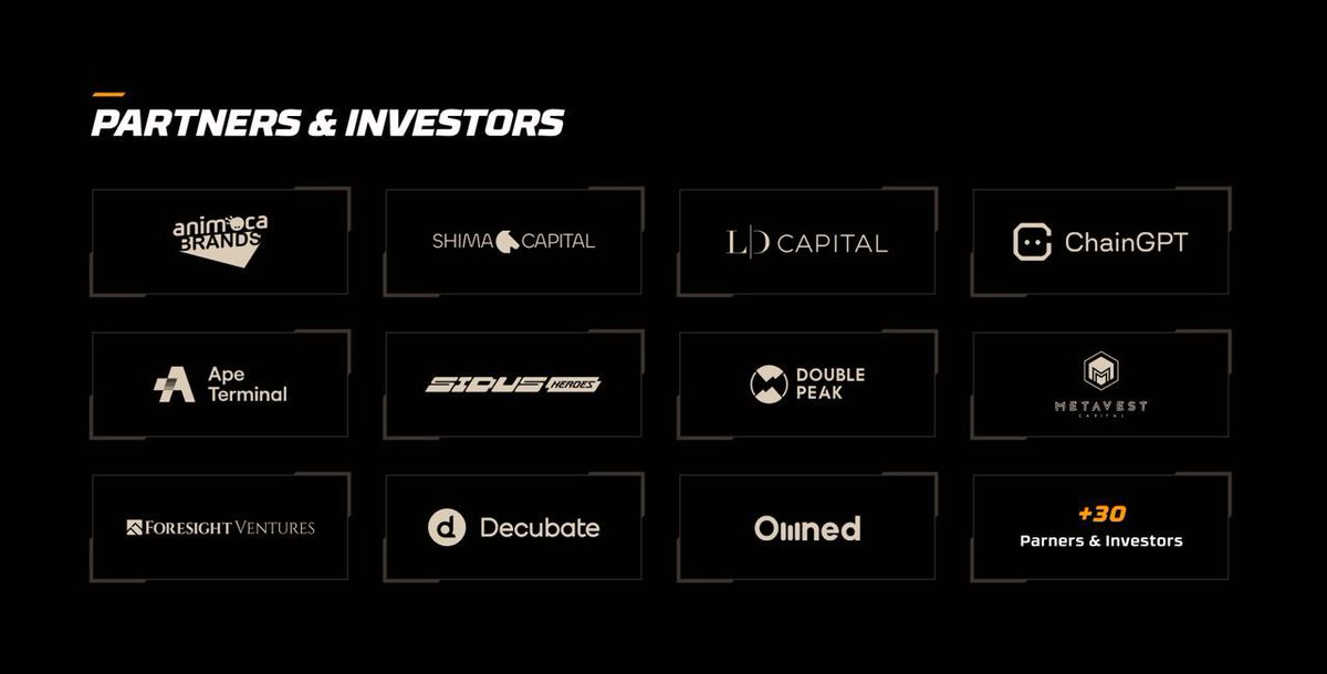 The project is backed by top-tier investors such as @animocabrands, @daomaker, @LD_Capital, @shimacapital, @mavencapitalio and many others.The project's exceptional team consists of talent from renowned companies such as Blizzard, Unity, Ubisoft, Frost Giant, and many other…