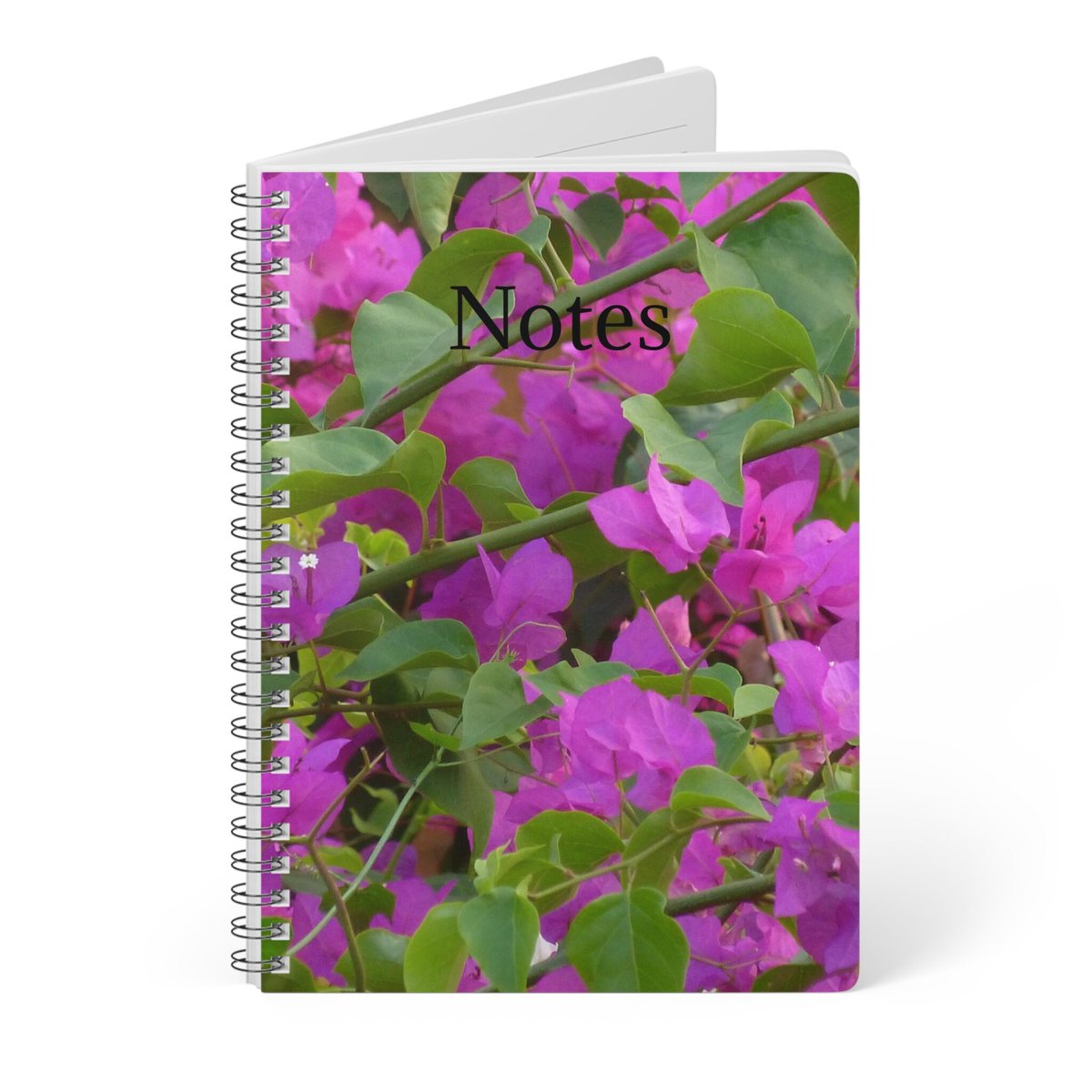 Spiral Softcover Lined Notebook, A5, Wirobound, Pink Bougainvillea Flowers tuppu.net/5e44e8b5 #SBS #MaureenGilbertson #giftideas #handmadehour #supportsmallbusiness #UKGiftAM #shopindie #MHHSBD #womaninbizhour #craftbizparty #PrettyAesthetic