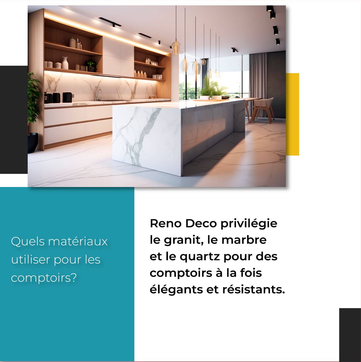 Reno_Deco1's tweet photo. #Rénovation d'Excellence avec #RenoDeco ! Optez pour une #cuisine élégante et fonctionnelle grâce à nos conseils d'experts. 💡 Visitez notre site pour en savoir plus et concrétiser votre projet ! 🛠️🏡
🌐 https://t.co/Gn7YKd9zOv https://t.co/YvgvpnRNpL