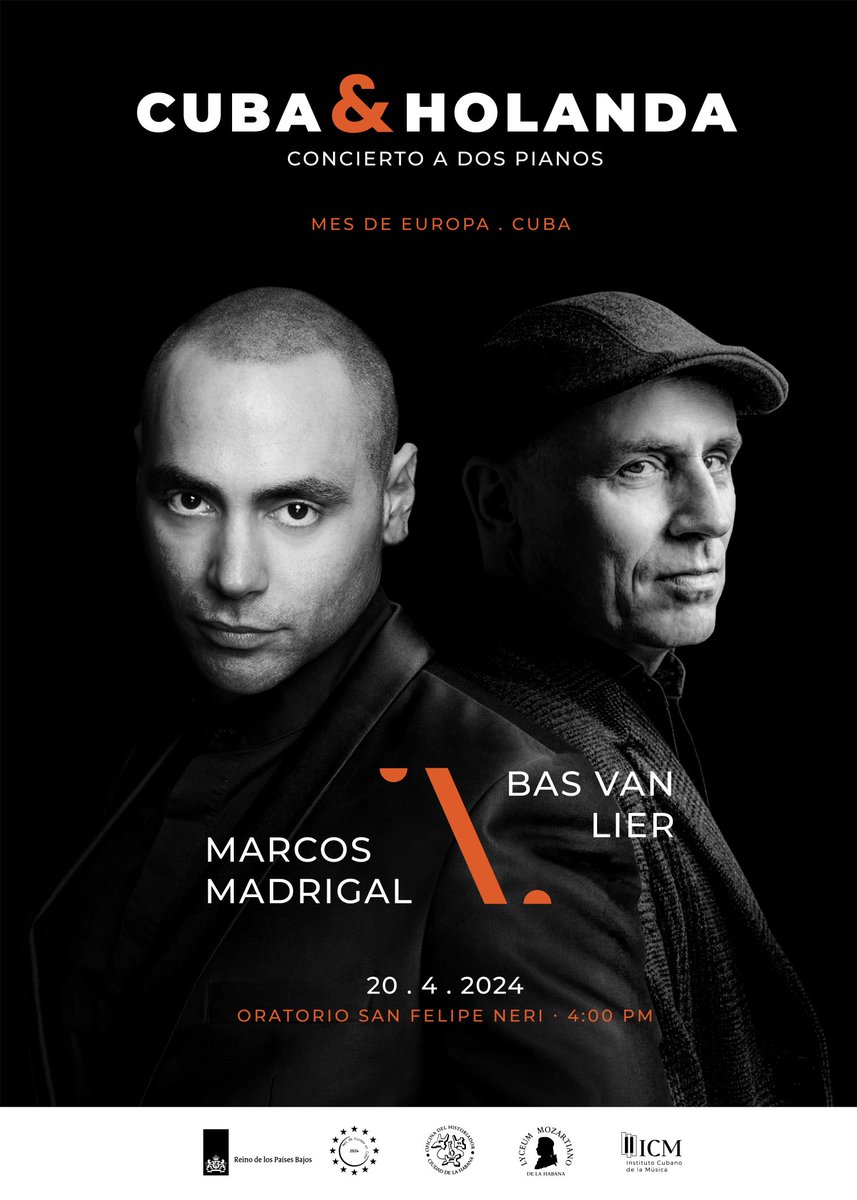 MadrigalPiano's tweet photo. #ThisWeek 🎹🇳🇱🎹🇨🇺❤️🇪🇺
#BasVanLier & #MarcosMadrigal in #Havana🎉💖
@NLinCuba @UEenCuba @UNIONEUROPEA @inst_la
#NextSaturday #4pm #SanFelipeNeri #LaHabana #Cuba
#Bach #Schubert #ArtTatum #OscarPeterson & more 🎶
#PianistLife 💗
@CubaReport @PrensaLatina_cu https://t.co/fwWSPXVMCt