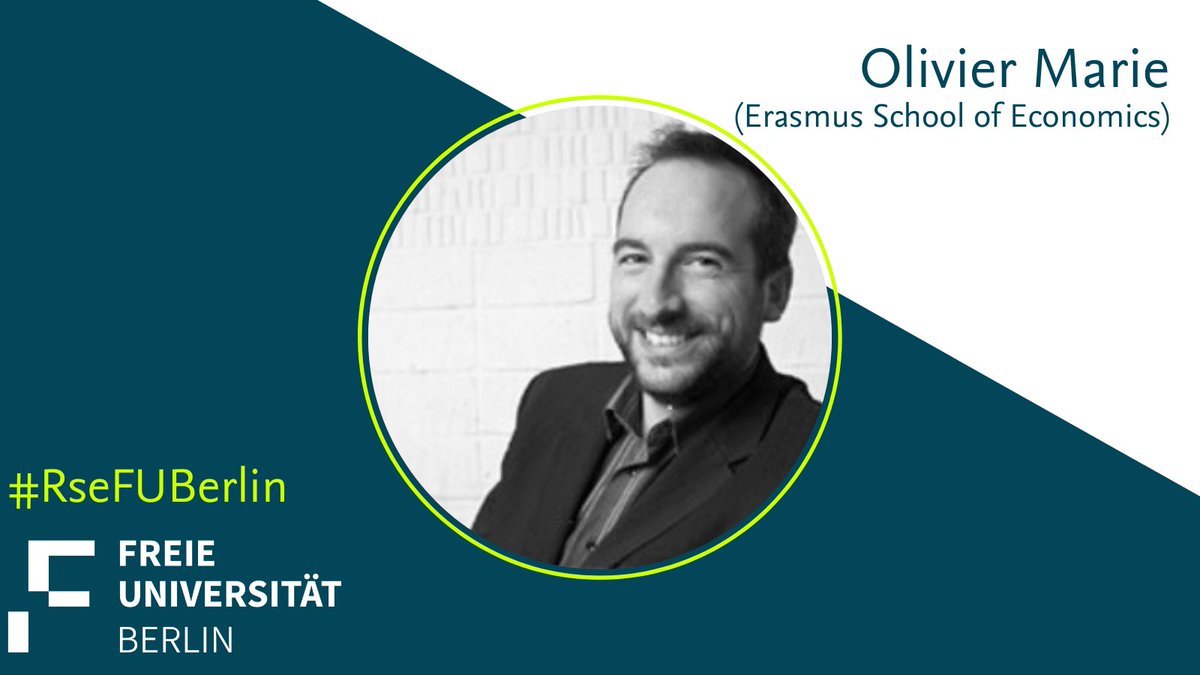 🗓️ This Thursday, April 18:
We are very happy to welcome Olivier Marie (@ErasmusESE) at the Research Seminar in Economics at @FU_Berlin, where he will present his work on 'Minority Salience and Criminal Justice Decisions'.
#EconTwitter #EconFUBerlin #RseFUBerlin