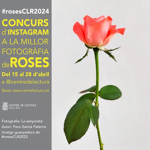 🌹 Convoquem el concurs #rosesCLR2024 amb motiu de la celebració del 77è Concurs Exposició Nacional de Roses. L’objectiu és premiar la millor fotografia sobre #roses que es pengi al nostre Instagram. Bases: centrelectura.cat #Reus #joproposo @AgendaCultura @ReusPromocio