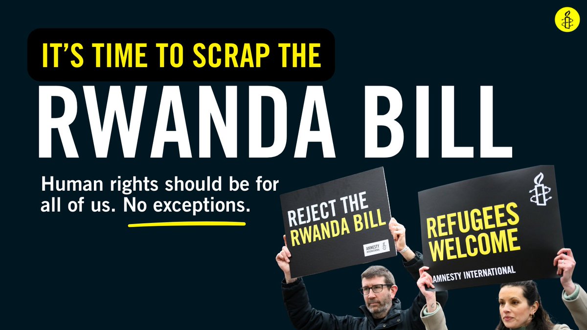 📣 Human rights should be for all of us. No exceptions. This week the #RwandaBill returns to Parliament. It’s immoral, dehumanising and callous. Cruelty is the point. Share this post and join us in urging the UK government to scrap this inhumane Bill.