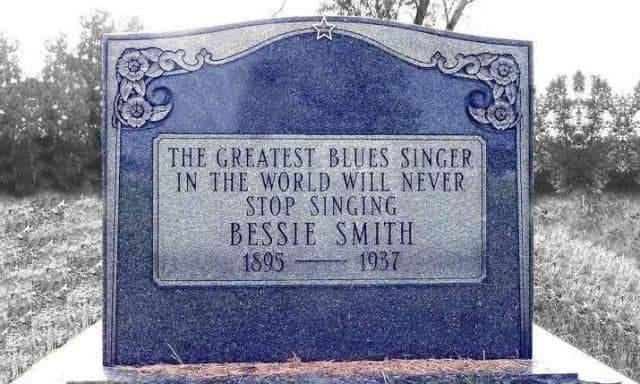 Janis Joplin had a gravestone erected for blues legend Bessie Smith, who was buried in an unmarked grave after she died in a car accident in 1937. #bessiesmith #janisjoplin #gravestone #memorial