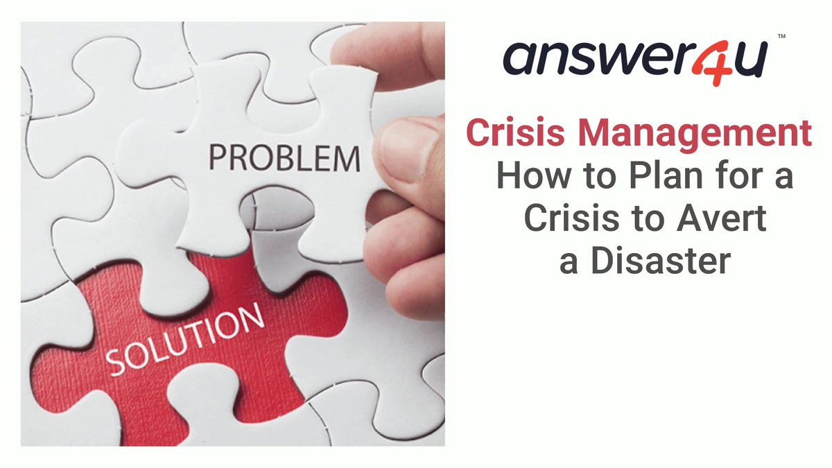 Incorporating a #CallAnsweringService as part of your #CrisisManagement plan can be a proactive way to avert potential disasters and effectively manage crises. Call Answer4u today on 0800 822 3344 or visit hubs.la/Q02sQWzl0 for your FREE no obligation consultation.