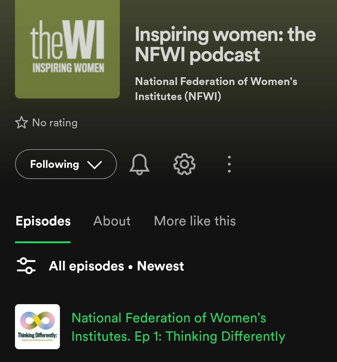 NFWI stepping into the ever increasingly popular world of podcasts. We are trying something new and a great way to communicate to members and WI friends on the more in depth topics. It gives the opportunity to hear from members lived experiences . Definitely worth a listen.
