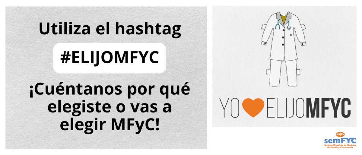 🩺​🧡​¡Utiliza el hashtag #ELIJOMFyC y cuéntanos por qué elegiste o vas a elegir #MFyC como especialidad! ¡Queremos saberlo y compartirlo!​ 🌐