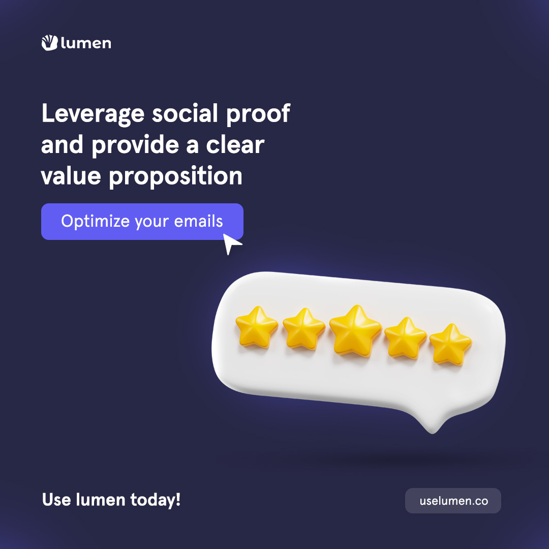 uselumen's tweet photo. Elevate your email game with Lumen!
Harness the power of social proof, craft compelling value propositions, and optimize your designs for maximum impact.
Ready to stand out in the inbox?
Experience the difference with Lumen today.
#UseLumen #EmailMarketing https://t.co/TRTthVHwjg