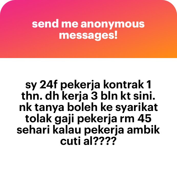 Boleh ke tolak gaji sebab pekerja ambil AL? Jom bagi pendapat korang dalam group Maukerja! 🔗facebook.com/groups/maukerj…