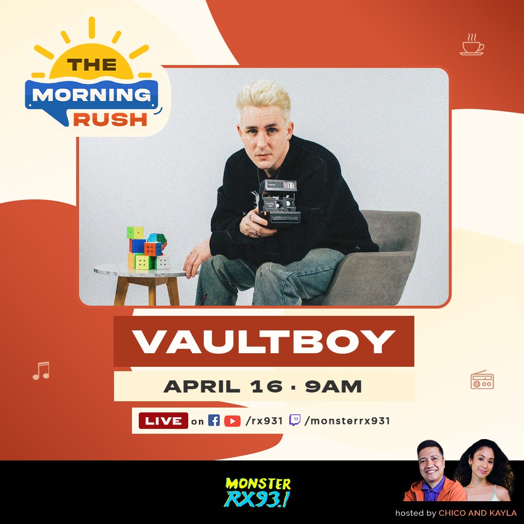 Before he takes the Philippine stage for the first time ever in June, we’re chatting with viral hitmaker @vaultboy on #TheMorningRush 👱🏻‍♂️✌🏼🎵 Tune in TOMORROW, 9 AM on-air and via the #RX931 livestream channels! 📱📻 #IAmAMonster