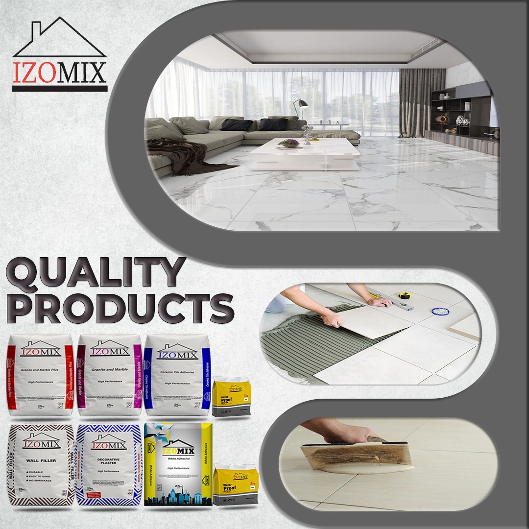 Izomix, quality products. 

#quality #qualityproducts #interior #interiordesign #exteriordesign #architecture #architectural #adhesives #manufacturing #hardwarestore #construction #constructionwork #kenya #Nairobi #tiles #wallfiller #grout