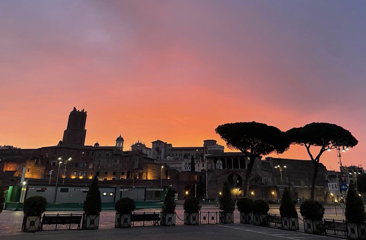 What dawn looked like in Rome today