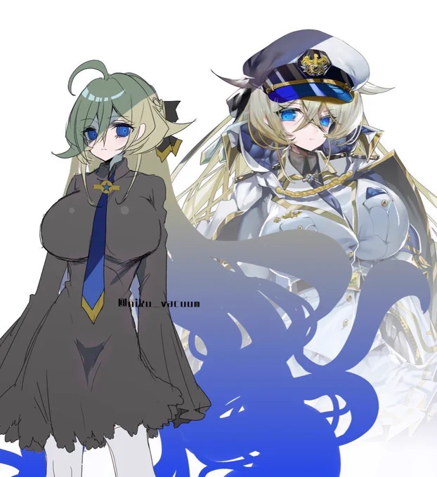 実はアメリア・ハルゼーさんの軍服の下はワンピースになっています。こんな美少女があんな目に( 
