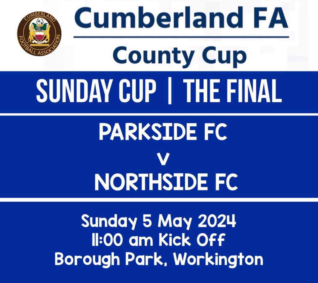 🏆🏆🏆 | This season our 3 Senior #CountyCup Finals will be held at Borough Park in Workington! #FredConwayCumberlandCupFinal24 Workington AFC 🆚 Carlisle United FC #CFAWomensCupFinal2024 Workington Reds Ladies 🆚 Penrith AFC Ladies #CFASundayCup2024 Parkside FC 🆚Northside FC