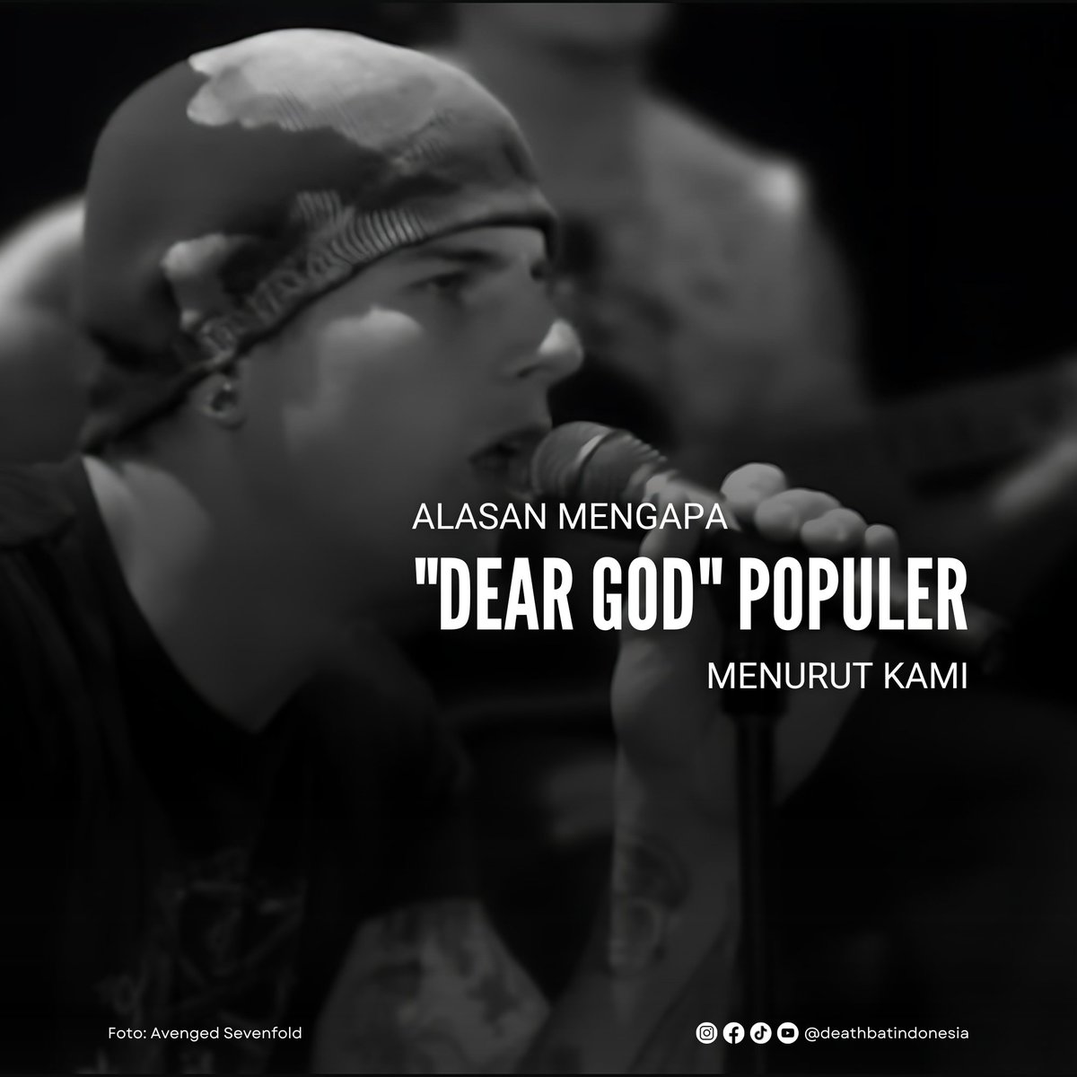 deathbatID's tweet photo. Inilah beberapa alasan mengapa lagu "Dear God" milik Avenged Sevenfold sangat populer di Indonesia menurut kami:

#DeathbatIndonesia #AvengedSevenfold #A7XJakarta #A7XIndonesia https://t.co/Ktc3RsHB8d