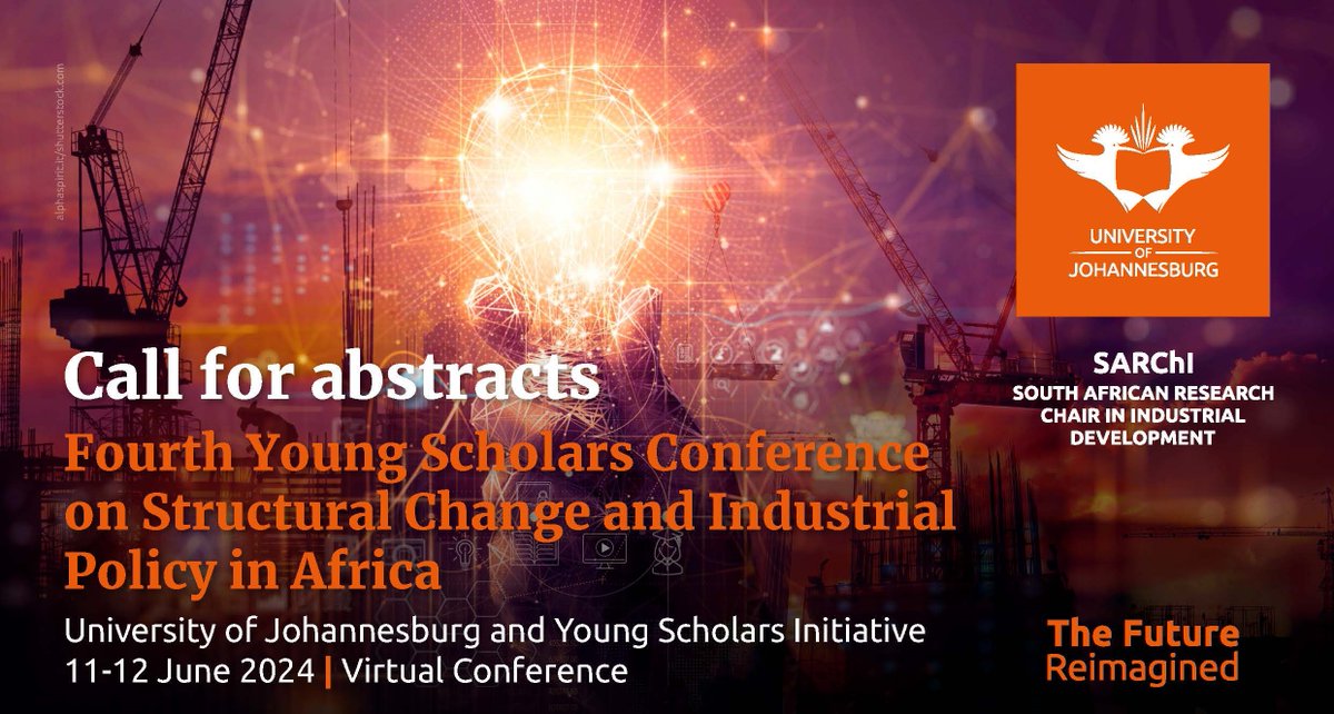 📢 Don't miss out on the opportunity to share your research at Fourth Young Scholars Conference on Structural Change and Industrial Policy in Africa! One week left for abstract submission ⏰ Submit your abstract before 22 April 2024! #CallForAbstracts #yscafrica_ip