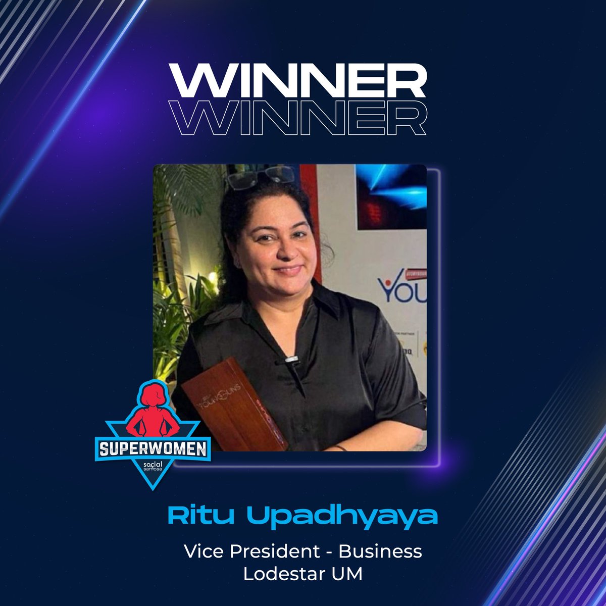 🌟 Thrilling news! Ritu Trivedi Upadhyaya, Vice President - Business at Lodestar UM, stands tall among the distinguished winners of Social Samosa's revered Superwomen 2024! Congratulations, Ritu! 👏 @Social_Samosa @IPGMBIndia @MediabrandsAPAC @UMWorldwide