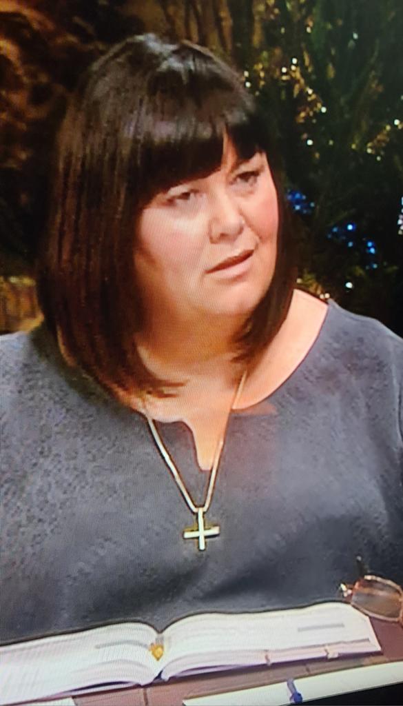 The Vicar of Dibley 
BBC
& the Vicar
is wearing an inverted Crucifix 🤯
Just how many years have these Satanists had control of the Beeb?