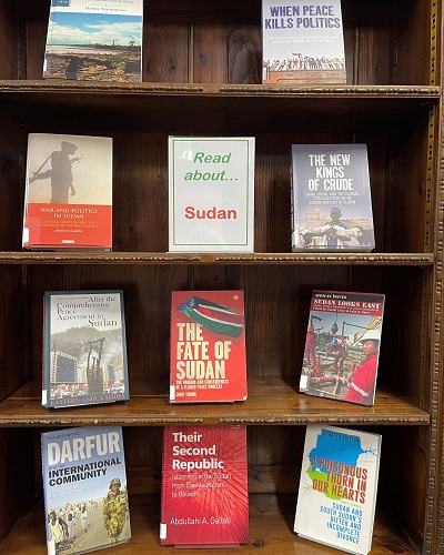 Today marks a year since the start of the war in Sudan. Want to learn more about Sudan? Have a look at this selection of books and many more in our library. #BookOfTheWeek