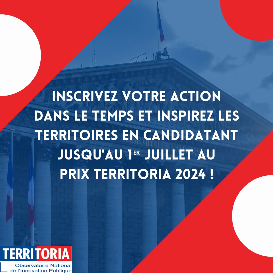 🏆 Prix TERRITORIA 2024 🖼 Le domaine Attractivité territoriale, parrainé par @FDJ , vise à récompenser les collectivités innovantes pour l'attractivité de leur territoire. Participez au #PrixTERRITORIA2024 ici👇 form.jotform.com/240392165729360 Ensemble, essaimons l'innovation !