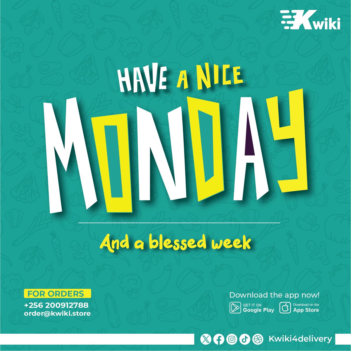 Best wishes for a successful week filled with good things and amazing achievements 

#fastdelivery #kwiki #kwiki4delivery #fooddelivery #fy #fyp #fypシ #foryoupage #foryou #uganda #doitquickwithkwiki #alwaysontime #delivery #food #blessedweek #newweek #inspiration