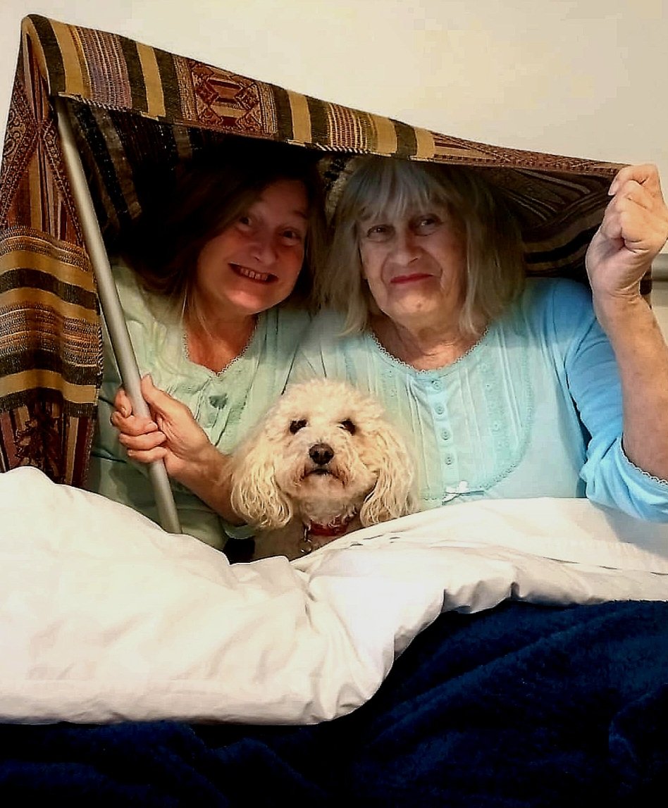 Bella's Holiday: day 1 - camping. We've told Bella that Sarah's holiday is just like this. She's fine with it.