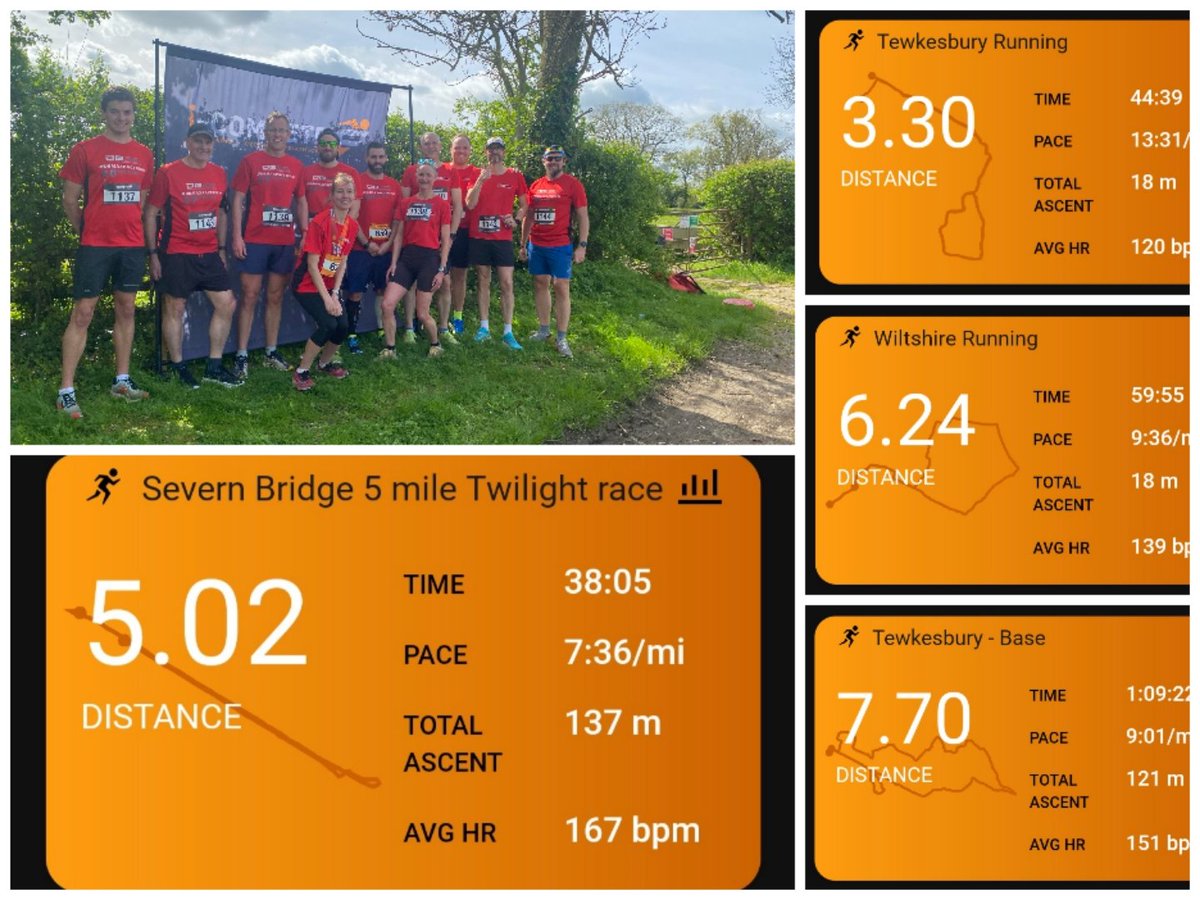 #RaceRetrainRecover #JamesUltraMarathon Another week down with a mix of trails and road races including the 5 mile race over the old severn bridge and pacing duties at the very fast Lightning Bolt 10k! 💪🏃💨