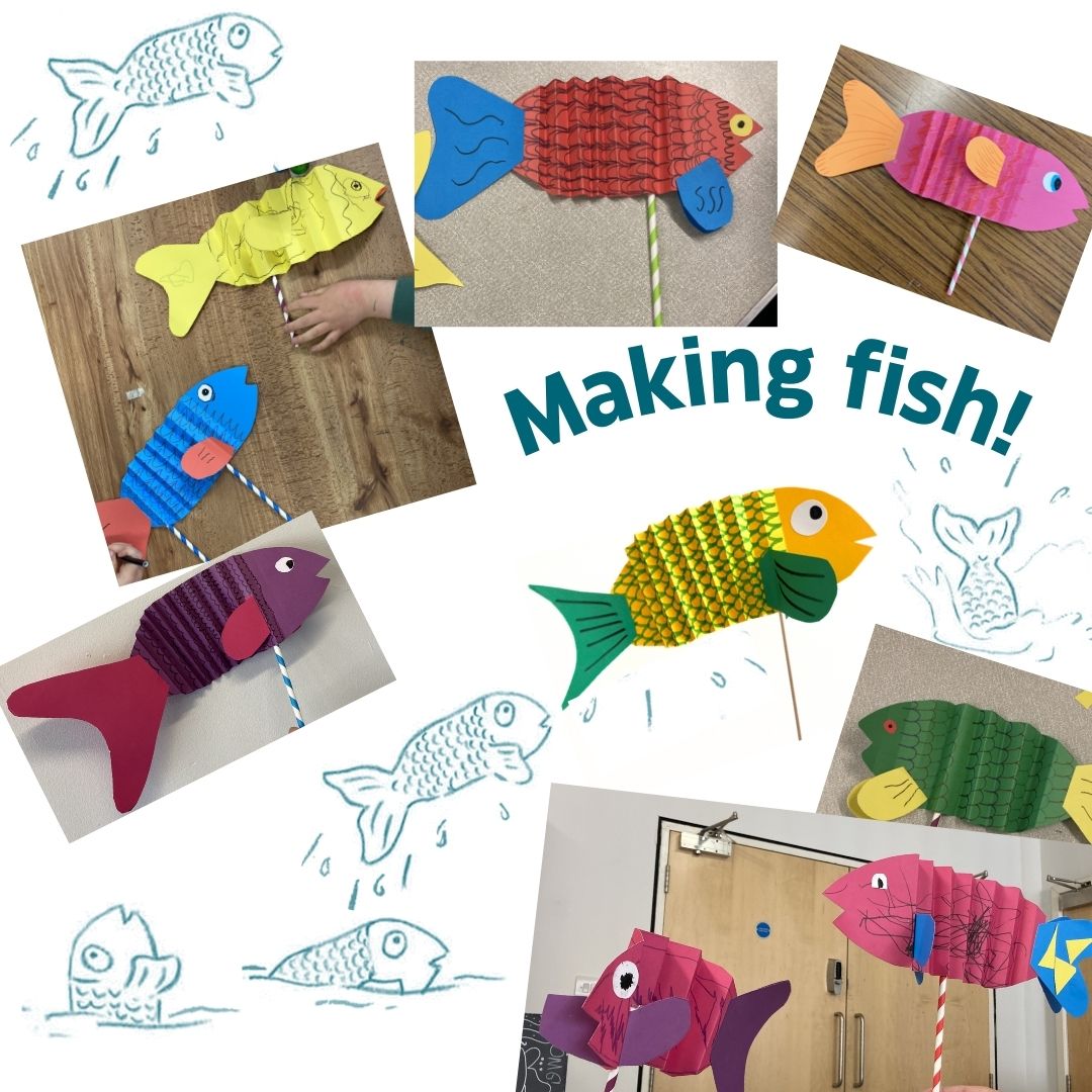 Here are a few photos of some of the fantastic flying #fish from #Dover Museum's Making Fish craft activity on Saturday!