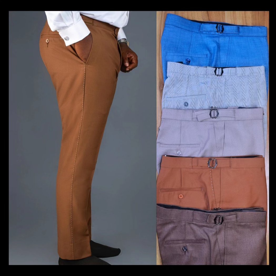 phoenixandblacq's tweet photo. ✨ NEW PANTS AVAILABLE ✨

⭐Men's Dress Trousers with adjustable sidebar.

⭐ Available in Sizes for immediate order

⭐ Various colours available as displayed( including Black,Navy &amp; Grey)

⭐ Exquisite Craftsmanship 

💵 Price: 18,000 Naira ( $20) each

Kindly DM to order. https://t.co/mZhsVD4cSZ