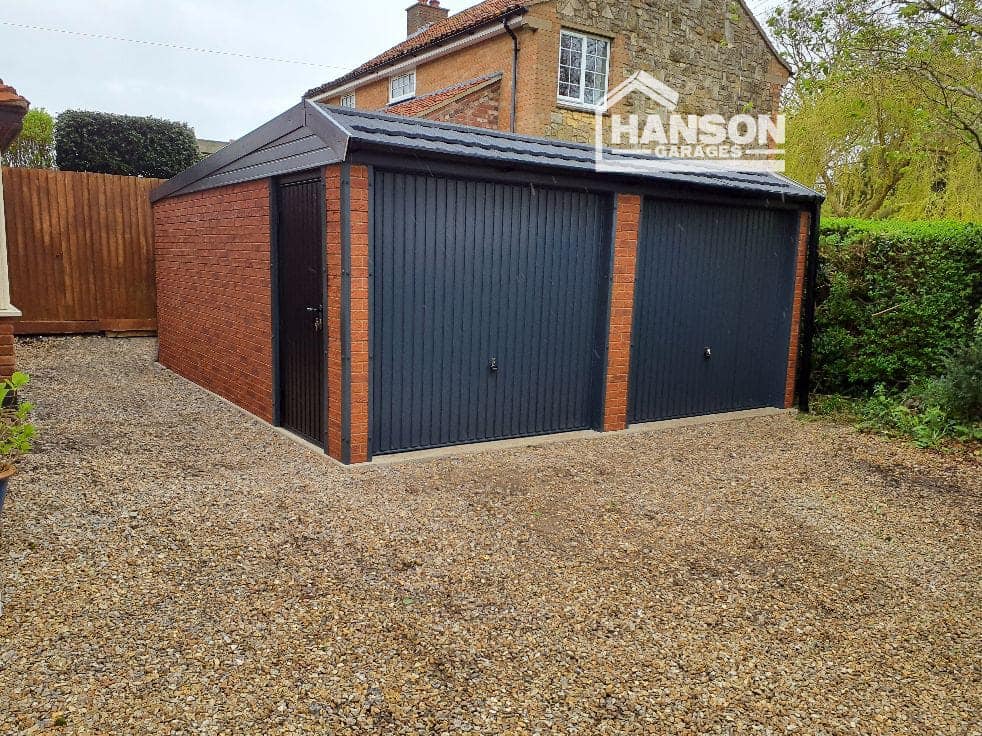 Finishing the week off with our Sleek Duchess Graphite Garage 📷
Featuring upgraded Anthracite Hörmann UK Up &amp; Over Doors &amp; Rustic Red Brick Cladding
📷 Create your DREAM garage with our wide selection of models &amp; upgrades to choose from 📷
📷📷📷Get a Free Quote📷📷📷