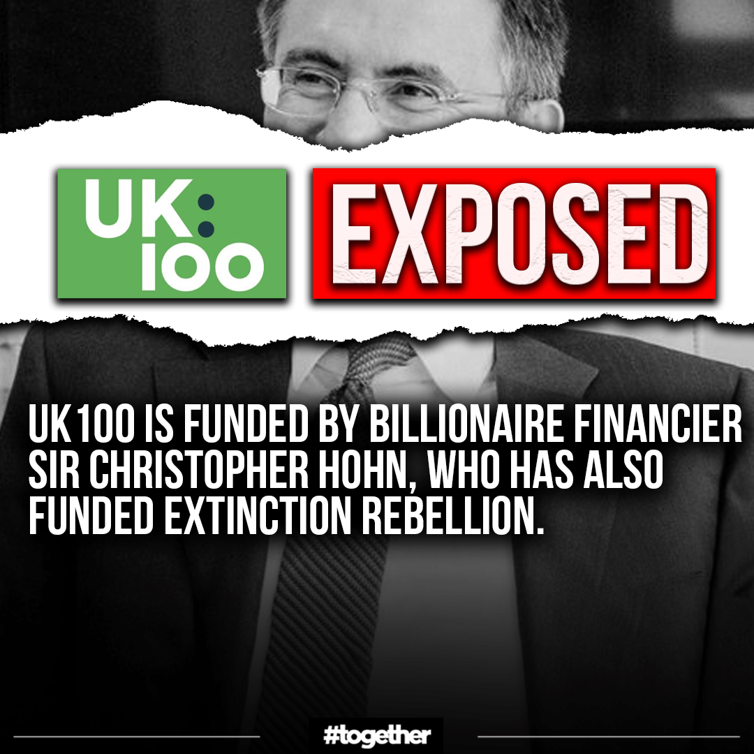 🚨EXPOSING @UK100_🚨 Extinction Rebellion funder Sir Christopher Hohn also funds UK100 A handful of the world’s richest men largely fund UK 'green' activism, squeezing the public out of politics #UK100 #billionaire #green