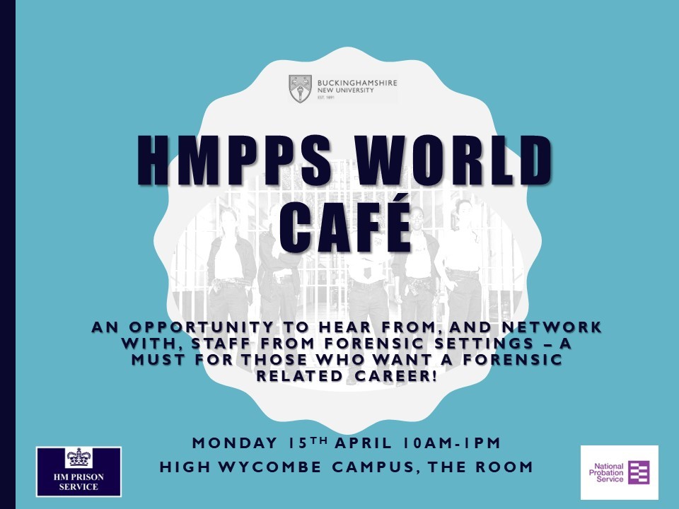 An exciting part of BSc. (Hons) Forensic Psychology today!

We welcome staff from across @hmpps (Probation & Prison) who will participate in a 'World Café Event' talking to our students about their roles.

If you're a @_BNUni student (from any course), you are welcome to attend.