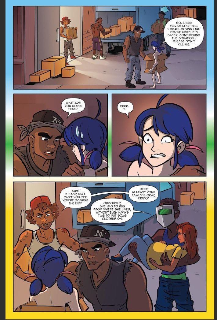 archivtwt's tweet photo. @etchatblanc The writer endorsed a comic about her racially profiling a moving family for “looting” a truck of things that was theirs? Thomas wrote her like that :/ that’s why people don’t like this, in case you didn’t know https://t.co/7lrvJhSKqI